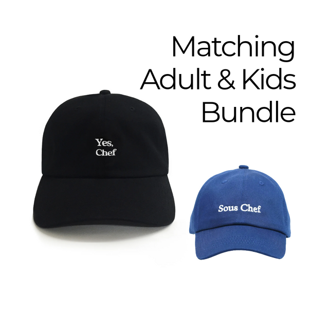 yes chef sous chef matching hats dad and son matching hats family hats embroidered hat cute hats dad brand